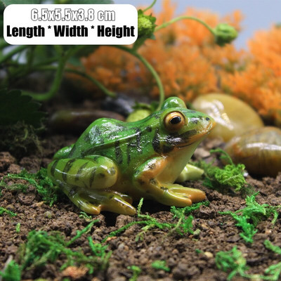 Miela dervos dekoratyvinė varlės statula „pasidaryk pats“ lauko sodo bonsų parduotuvės dekoracija Gyvūnų skulptūra, skirta rašomajam stalui, sodo dekoro ornamentas