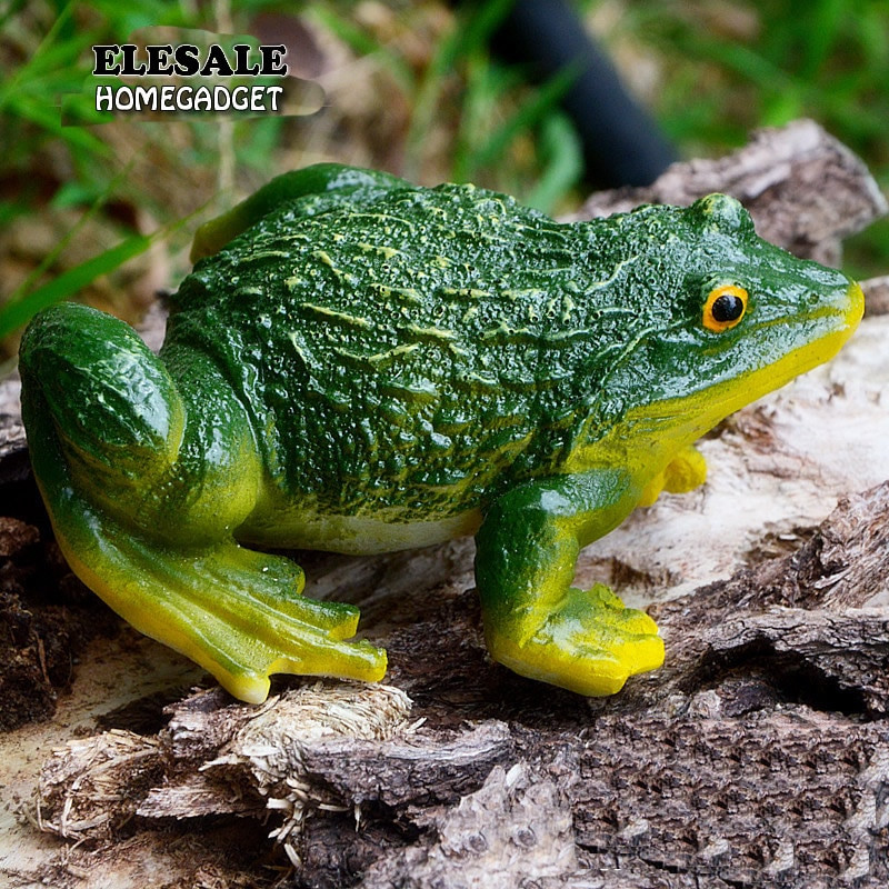 Miela dervos dekoratyvinė varlės statula „pasidaryk pats“ lauko sodo bonsų parduotuvės dekoracija Gyvūnų skulptūra, skirta rašomajam stalui, sodo dekoro ornamentas