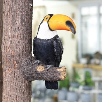 Направи си сам симулация от смола тукан какаду модел на животно птица фигурка на папагал декорация градина вътрешни настолни орнаменти yxwh