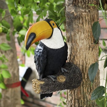 Направи си сам симулация от смола тукан какаду модел на животно птица фигурка на папагал декорация градина вътрешни настолни орнаменти yxwh