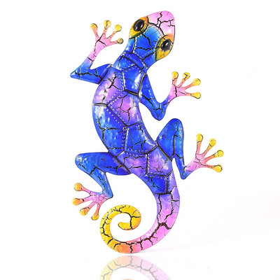 Metalni Gecko Dekoracija vrta za dvorište Vanjski kipovi Zidni ukrasi za kućni vrt Minijaturni dodaci Skulptura Gušter Ornamenti Vila
