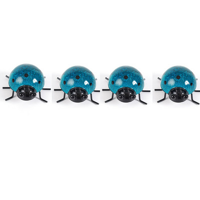 4 buc/lot Buburuze drăguțe Sculpturi de perete Metal Grădină Artă de perete Decor de artă decorativă Gard de grădină Decor de exterior din metal
