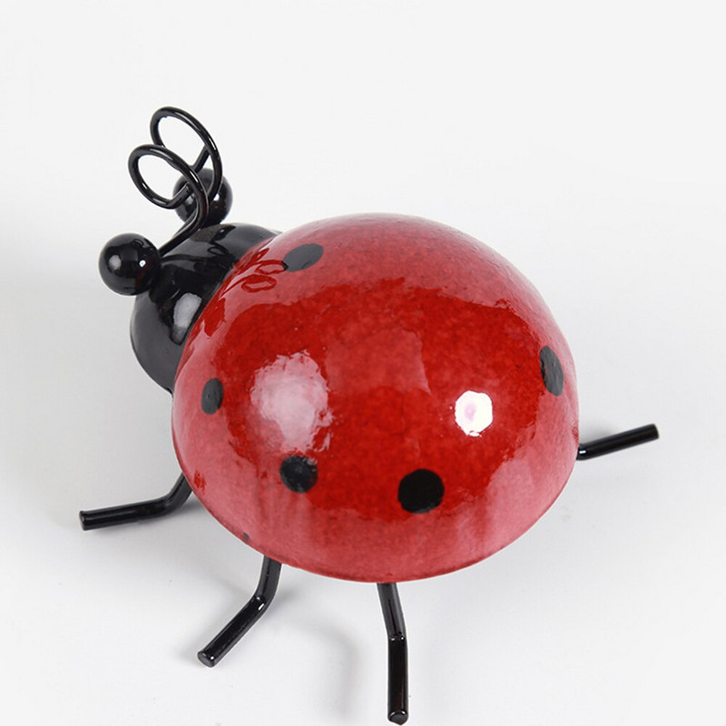 4 buc/lot Buburuze drăguțe Sculpturi de perete Metal Grădină Artă de perete Decor de artă decorativă Gard de grădină Decor de exterior din metal