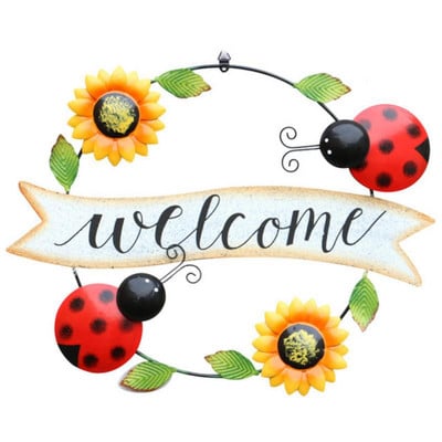 Διακόσμηση Κήπου Εξωτερική Μεταλλική Σκαθάρι Ηλίανθου και Μελισσών Διακόσμηση Τοίχων Τέχνης Τοίχου Πίσω αυλή Διακόσμηση γκαζόν Διακόσμηση κήπου σπιτιού