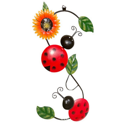 Διακόσμηση Κήπου Εξωτερική Μεταλλική Σκαθάρι Ηλίανθου και Μελισσών Διακόσμηση Τοίχων Τέχνης Τοίχου Πίσω αυλή Διακόσμηση γκαζόν Διακόσμηση κήπου σπιτιού