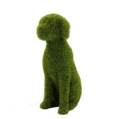 Câine decorativ de grădină creativă care face pipi în 4 stiluri Câini artificiali verzi realiști pentru grădină/ curte/ gazon/ garduri
