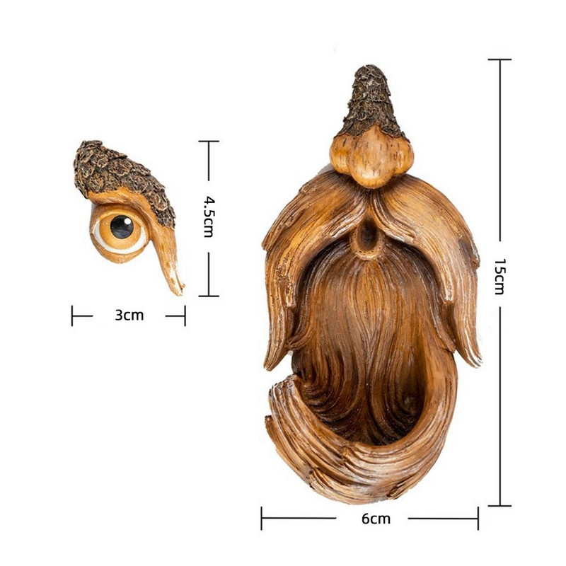 Dervos veido medžio žievės vaiduoklis veido veido ypatybės Dekoravimas Velykų lauko rekvizitai Sodo dekoravimas Lauko dervos FBird tiektuvas
