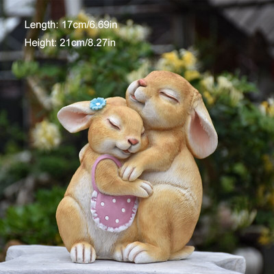 Nordic Ins Creative Resin Simulation Triušio papuošalai Namai Lauko kiemas Mikro kraštovaizdžio amatai Dovanų fėja mini sodo dekoras