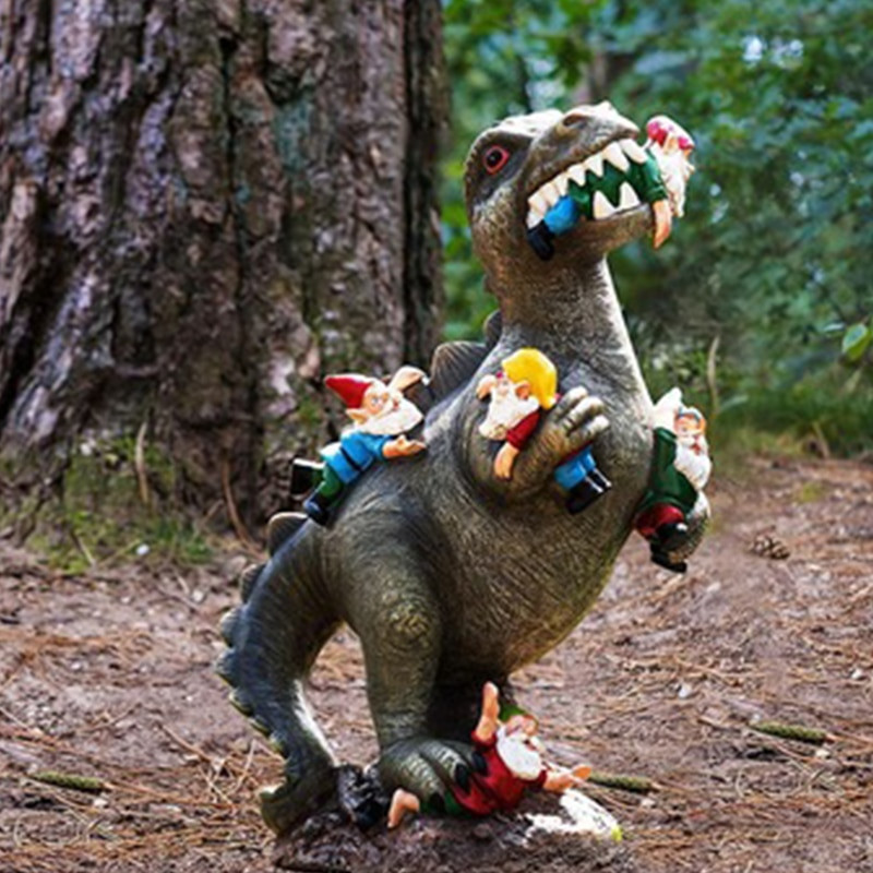 Juros periodo dinozaurų nykštukų dervos statula sodo elfo katės papuošalai kačių dinozaurų sodo sodo skulptūrų papuošalai