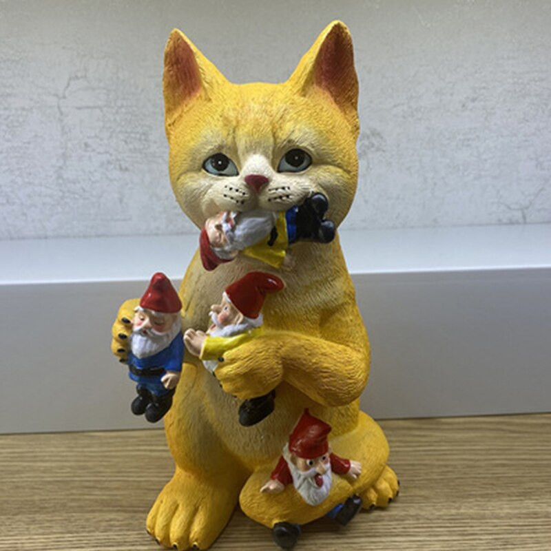 Juros periodo dinozaurų nykštukų dervos statula sodo elfo katės papuošalai kačių dinozaurų sodo sodo skulptūrų papuošalai