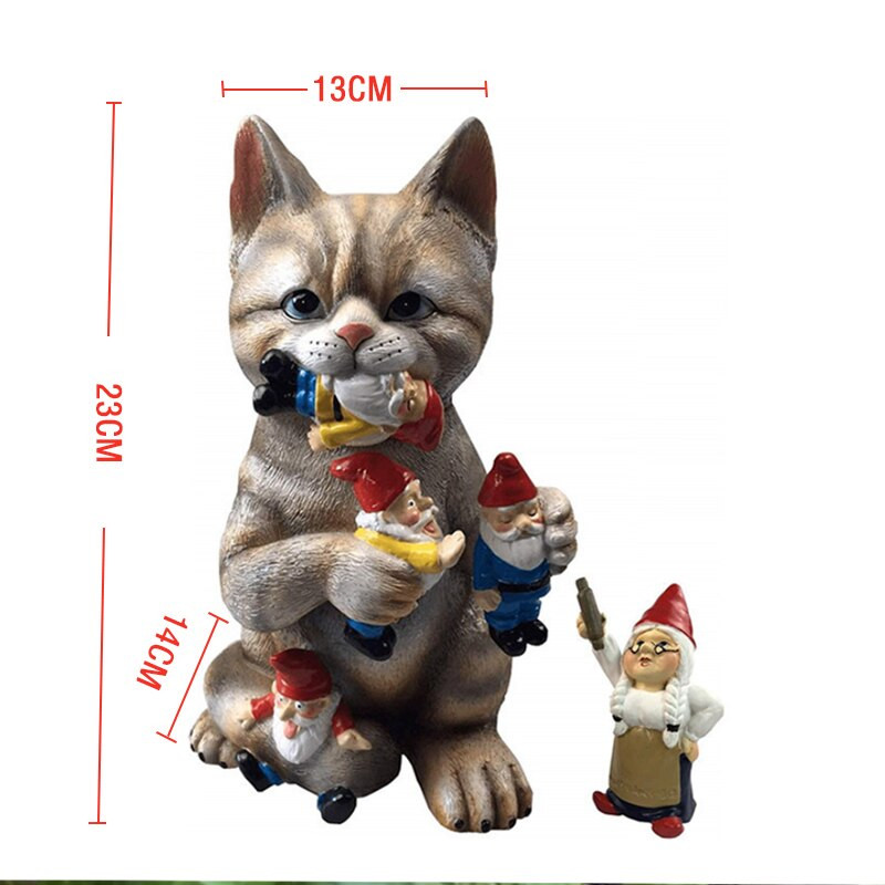 Juros periodo dinozaurų nykštukų dervos statula sodo elfo katės papuošalai kačių dinozaurų sodo sodo skulptūrų papuošalai
