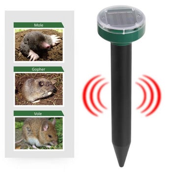 1/2/4/8Pcs Mole Rat Repeller Solar Ultrasonic Repeller Spike Garden Pest Determent