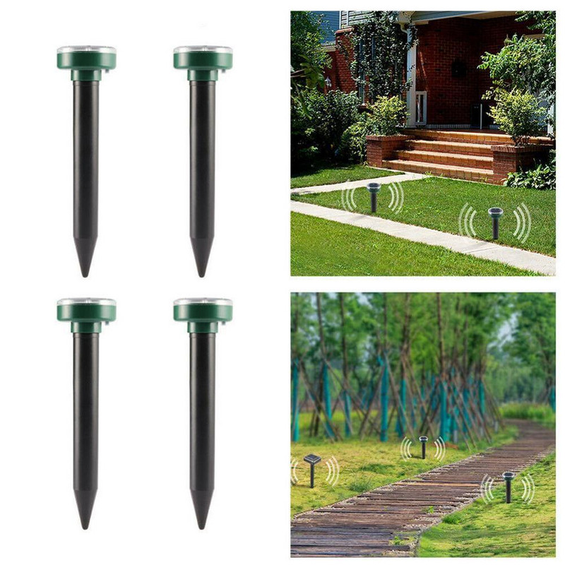 1/2/4/8 vnt Kurmių žiurkes atbaidanti saulės ultragarso atbaidymo priemonė Spike Garden