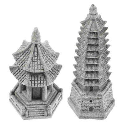 2 buc Statuie Pagoda Turn Lanterna din Piatra Japoneza Lanterna Pagoda Miniaturala Gradina Figuri din Piatra Sculptura pentru Peisaj de Zane