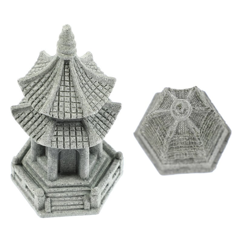 2 buc Statuie Pagoda Turn Lanterna din Piatra Japoneza Lanterna Pagoda Miniaturala Gradina Figuri din Piatra Sculptura pentru Peisaj de Zane