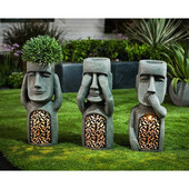 Vidi Hear Speak No Evil Vrt Uskršnji otok Kipovi Kreativni vrt Skulptura od smole Vanjska dekoracija Vrtni pribor Jardin