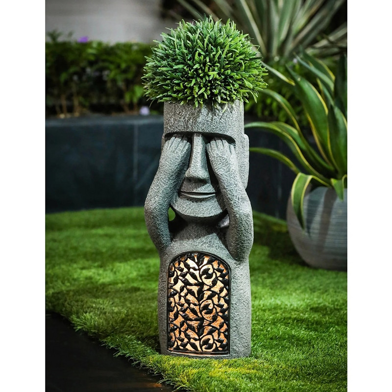 Vidi Hear Speak No Evil Vrt Uskršnji otok Kipovi Kreativni vrt Skulptura od smole Vanjska dekoracija Vrtni pribor Jardin
