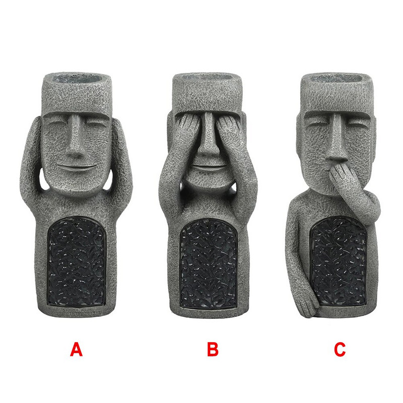 Vidi Hear Speak No Evil Vrt Uskršnji otok Kipovi Kreativni vrt Skulptura od smole Vanjska dekoracija Vrtni pribor Jardin