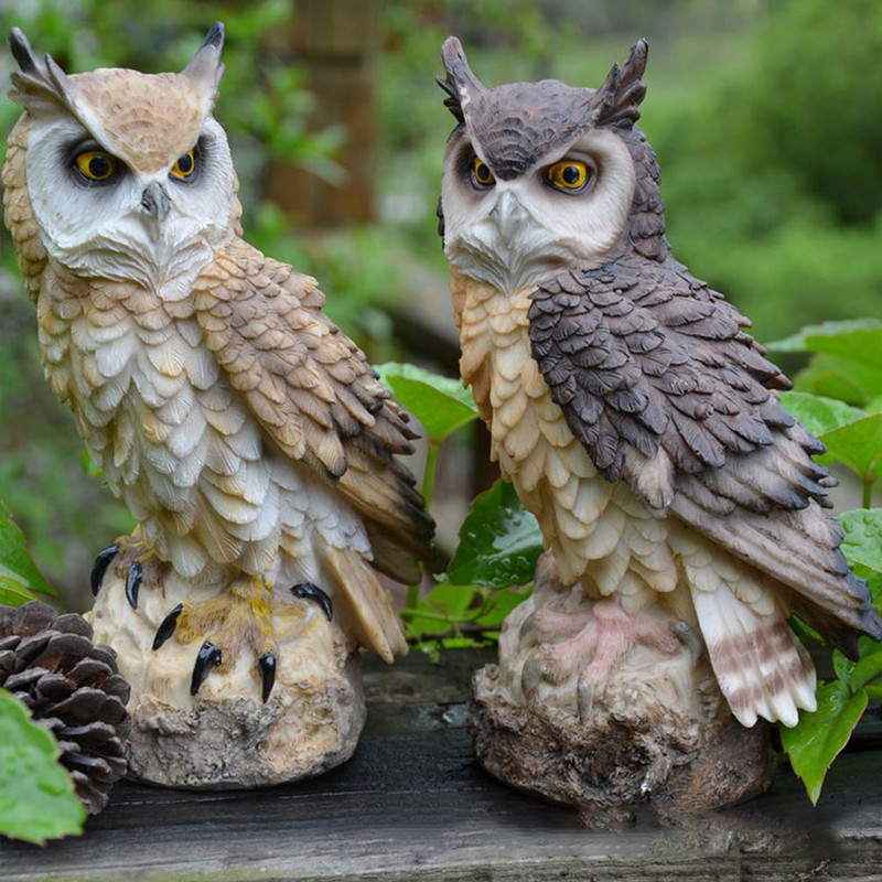 Dervos pelėdos forma, tikroviška stalinis kompiuteris, sodas, figūrėlė miela lauko kolekcija. Meno amatų apdaila Namų puošmena Vidaus puošmena nuo paukščių