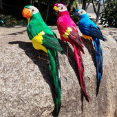 60 cm didelis imitacinis papūgos ornamentas, rankų darbo papūgos paukščio putplasčio plunksnos vejos figūrėlė gyvūnas paukštis sodo paukščių atramos dekoravimas