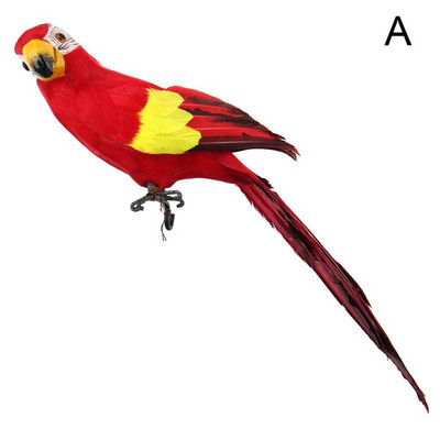 60 cm didelis imitacinis papūgos ornamentas, rankų darbo papūgos paukščio putplasčio plunksnos vejos figūrėlė gyvūnas paukštis sodo paukščių atramos dekoravimas