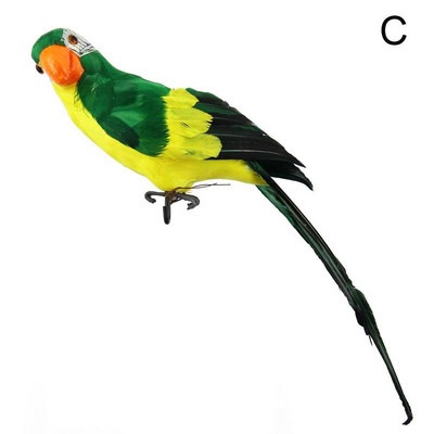 60 cm didelis imitacinis papūgos ornamentas, rankų darbo papūgos paukščio putplasčio plunksnos vejos figūrėlė gyvūnas paukštis sodo paukščių atramos dekoravimas