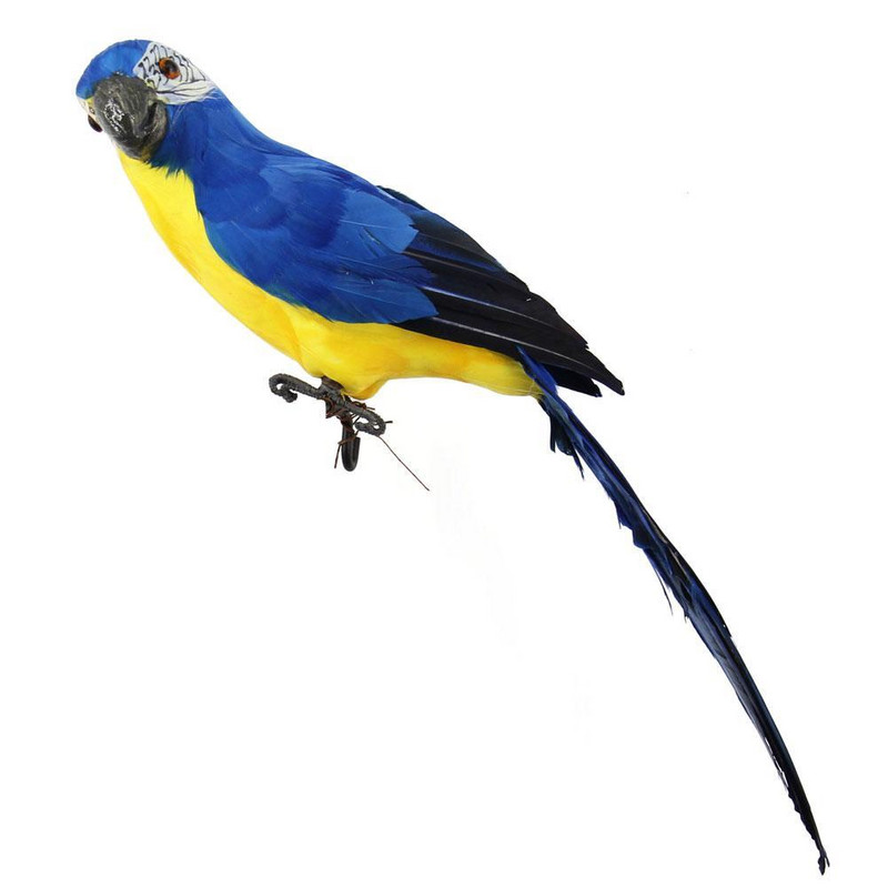 60 cm didelis imitacinis papūgos ornamentas, rankų darbo papūgos paukščio putplasčio plunksnos vejos figūrėlė gyvūnas paukštis sodo paukščių atramos dekoravimas