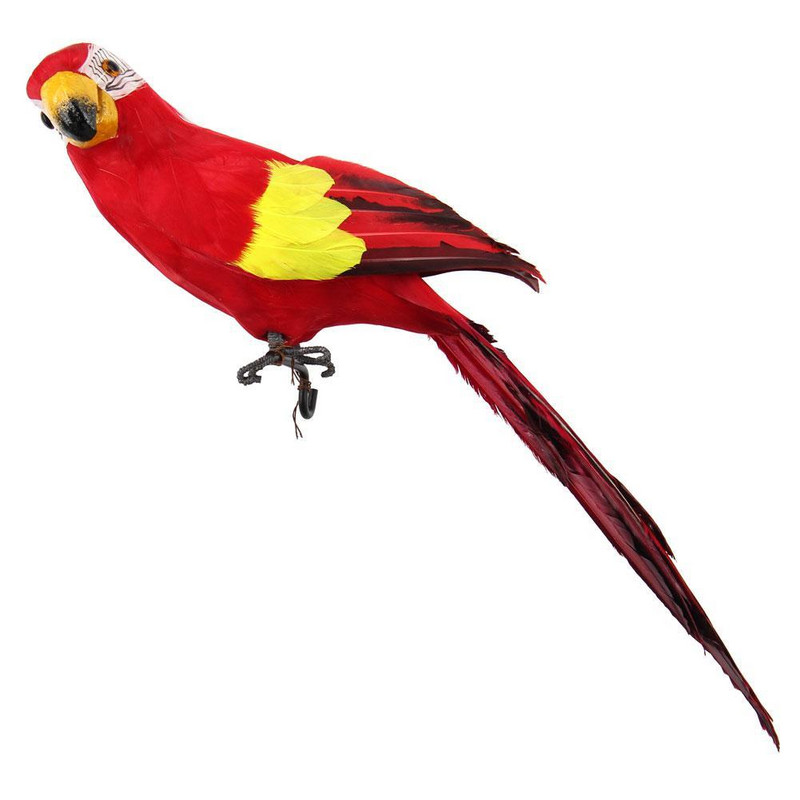 60 cm didelis imitacinis papūgos ornamentas, rankų darbo papūgos paukščio putplasčio plunksnos vejos figūrėlė gyvūnas paukštis sodo paukščių atramos dekoravimas