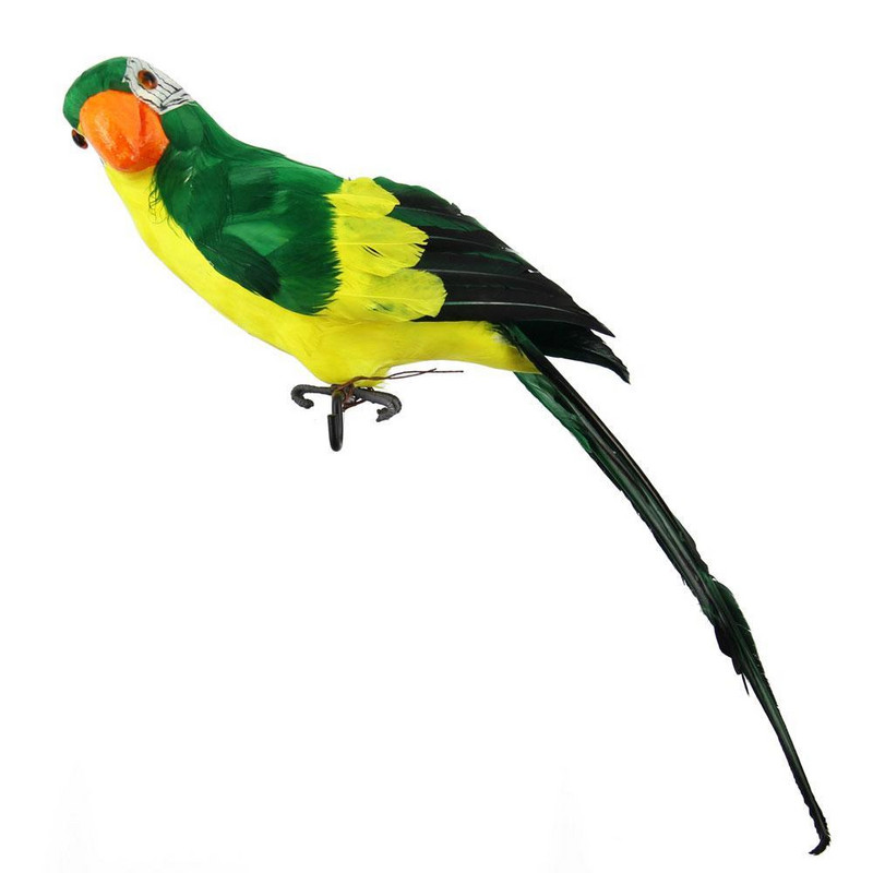 60 cm didelis imitacinis papūgos ornamentas, rankų darbo papūgos paukščio putplasčio plunksnos vejos figūrėlė gyvūnas paukštis sodo paukščių atramos dekoravimas