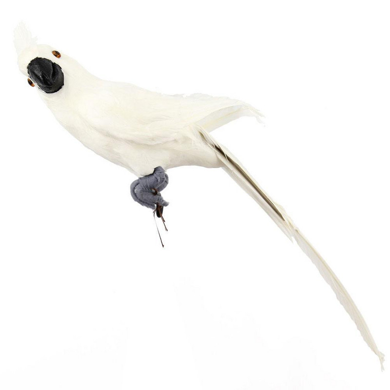 60 cm didelis imitacinis papūgos ornamentas, rankų darbo papūgos paukščio putplasčio plunksnos vejos figūrėlė gyvūnas paukštis sodo paukščių atramos dekoravimas
