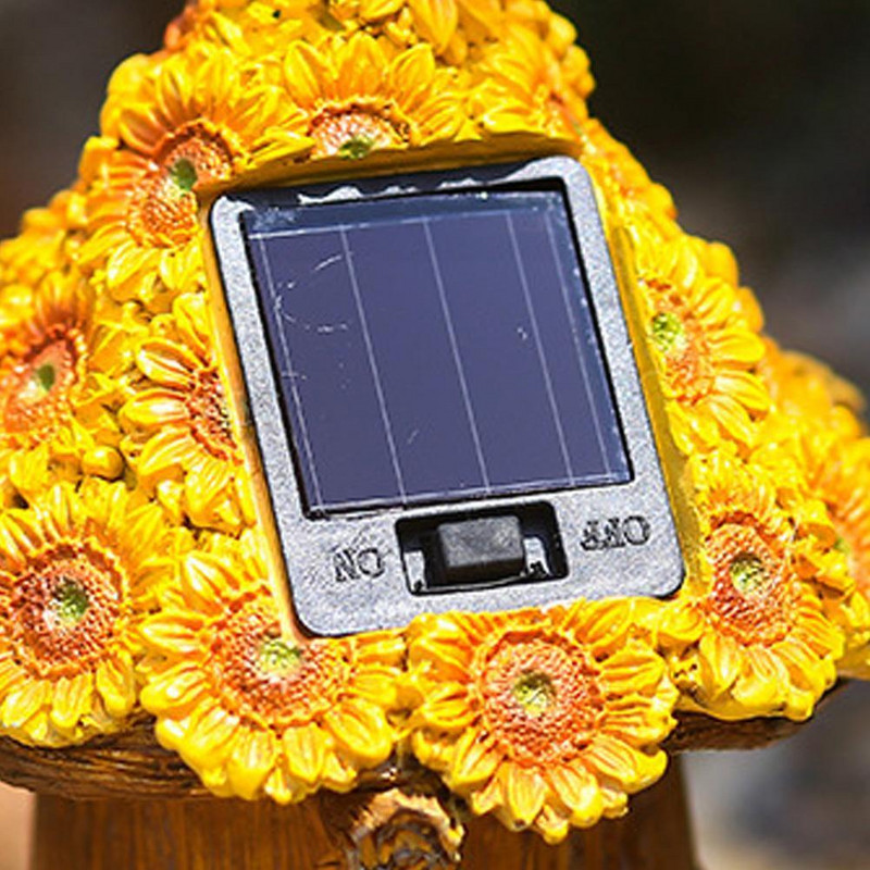 Amatų miniatiūrinis namas su saulės energija varomas LED šviesos sodo fėja lauko tako apdaila Dekoratyviniai papuošalai Kotedžas Kalėdų Yar Z9e6