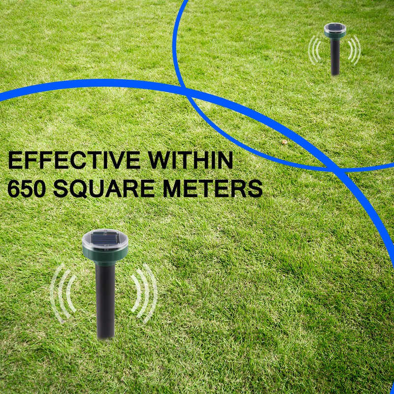 4vnt saulės energija varomas kenkėjų atmetimo ultragarsinis garsinis pelės kurmis vabzdžių kenkėjų graužikus atbaidantis LED šviesos atbaidiklis lauko lempų sodas