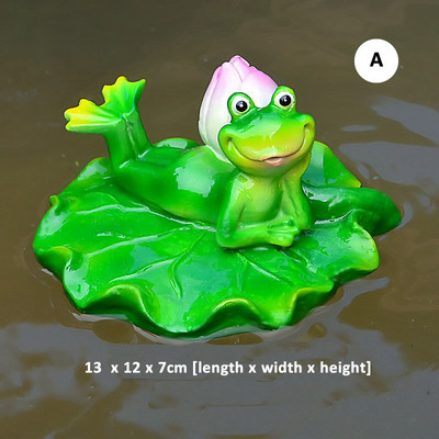 Miela dervos tvenkinio plūduriuojančių varlių statula lauko sodo dekoratyvinė vandens varlės skulptūra namų sodo parko dekoravimui