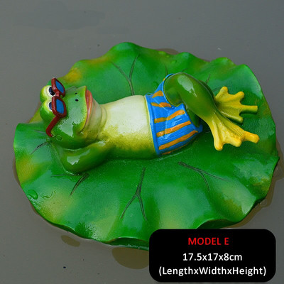 Miela dervos tvenkinio plūduriuojančių varlių statula lauko sodo dekoratyvinė vandens varlės skulptūra namų sodo parko dekoravimui