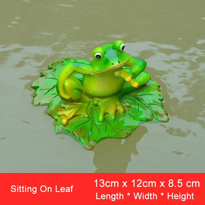 Miela dervos tvenkinio plūduriuojančių varlių statula lauko sodo dekoratyvinė vandens varlės skulptūra namų sodo parko dekoravimui