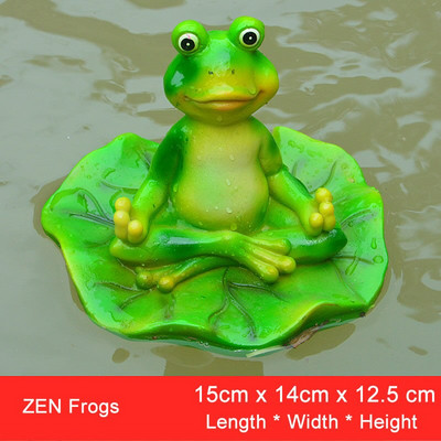 Miela dervos tvenkinio plūduriuojančių varlių statula lauko sodo dekoratyvinė vandens varlės skulptūra namų sodo parko dekoravimui