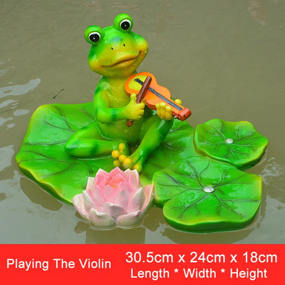 Miela dervos tvenkinio plūduriuojančių varlių statula lauko sodo dekoratyvinė vandens varlės skulptūra namų sodo parko dekoravimui