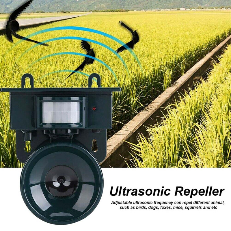 Respingător electronic cu ultrasunete de mare putere pentru dăunători Expulzarea animalelor Păsări Câini Alarma analogică Sunet Apelant electronic inteligent pentru rozătoare