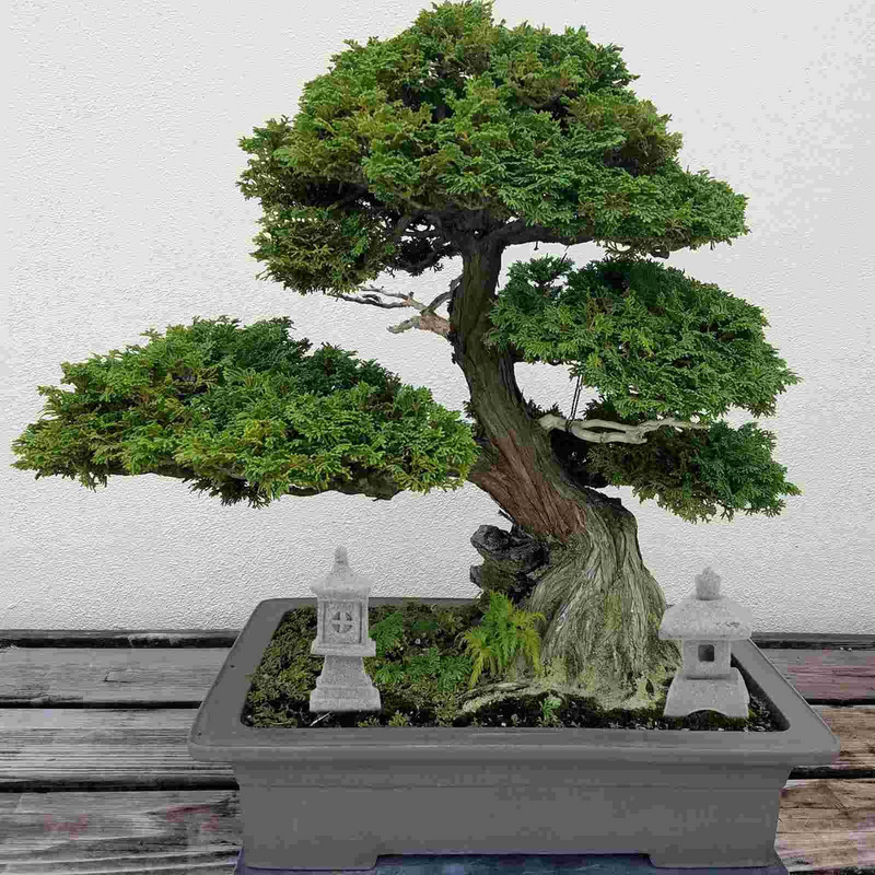 3 vnt Sodo kūrybinės figūrėlės Mažos smiltainio puošmenos Mažų paviljonų dekorai