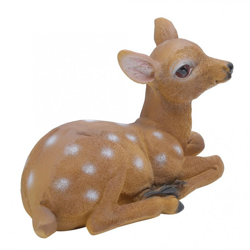 2Pcs Kip Sika Deer Skulptura Ornamenti Životinjski model Umjetnički obrt Vanjski vrtni ukras Ornament Simulacija Sika Party Deer
