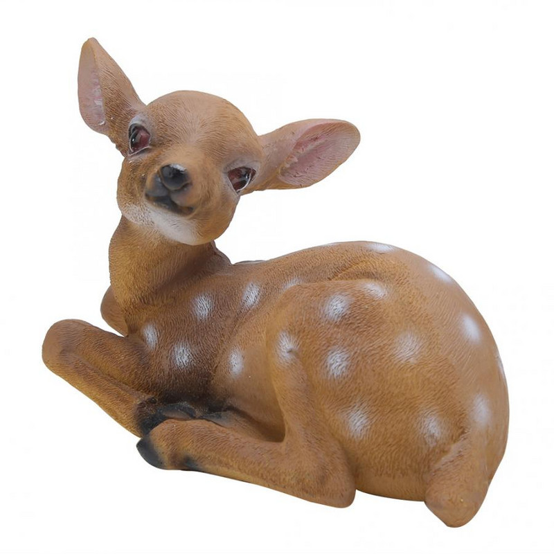 2Pcs Kip Sika Deer Skulptura Ornamenti Životinjski model Umjetnički obrt Vanjski vrtni ukras Ornament Simulacija Sika Party Deer