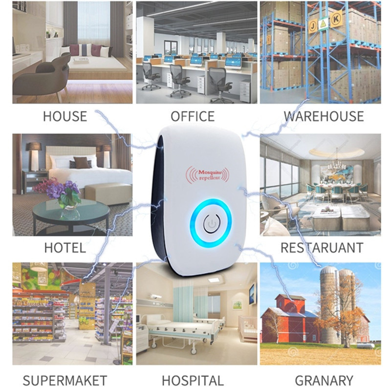 Ultrahangos rovarriasztó Elektronikus szúnyogirtó patkány egér csótány kártevőirtó EU US UK #40