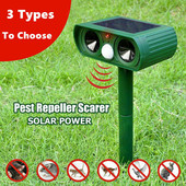 1-5X ultragarsinis gyvūnų gaudyklės atbaidiklis lauke, kačių, šunų pelių, triušių atbaidymo priemonė, saulės energija varoma baidyklė