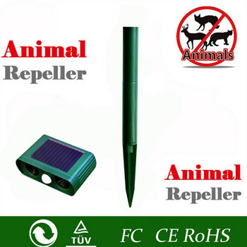 1-5X Ultrasonic Animal Chaser Repeller Απωθητικό εξωτερικού χώρου Drive Away Cat Dog Mice Rabbit Deterrent Solar Powered Scarer Repellent