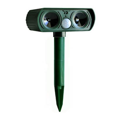 1-5X ultragarsinis gyvūnų gaudyklės atbaidiklis lauke, kačių, šunų pelių, triušių atbaidymo priemonė, saulės energija varoma baidyklė