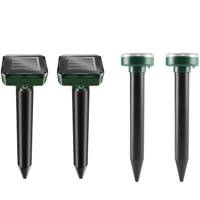 1-5X ultragarsinis gyvūnų gaudyklės atbaidiklis lauke, kačių, šunų pelių, triušių atbaidymo priemonė, saulės energija varoma baidyklė