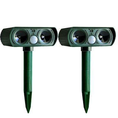 1-5X ultragarsinis gyvūnų gaudyklės atbaidiklis lauke, kačių, šunų pelių, triušių atbaidymo priemonė, saulės energija varoma baidyklė