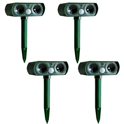 1-5X ultragarsinis gyvūnų gaudyklės atbaidiklis lauke, kačių, šunų pelių, triušių atbaidymo priemonė, saulės energija varoma baidyklė