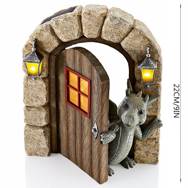 Juokinga dinozauro dervos statula Dinozauras lauke, medis Hugger sodo papuošalas lauko dekoravimui Naujovė namų kiemui #g3