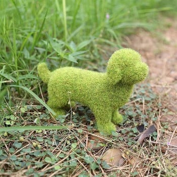 Διακοσμητικό Puppy Dog Topiary Flocking Dog Sculptures Άγαλμα Νερό Διακοσμητικό για κατοικίδια Κήπος Διακόσμηση γκαζόν